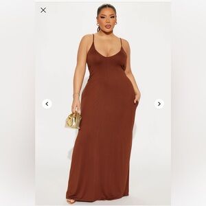 Simple Saturday Maxi Dress - Brown
